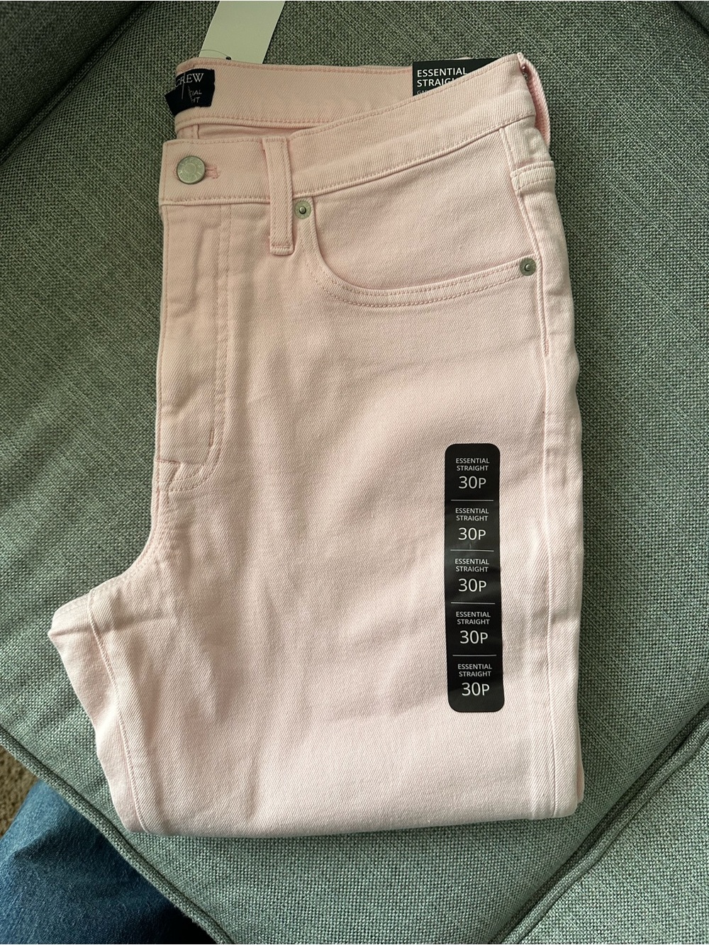 NWT J. Crew Essential Straight Jeans in Pastel Pink